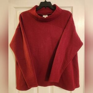 Wonderly Rich Red Cowl Neck Sweater